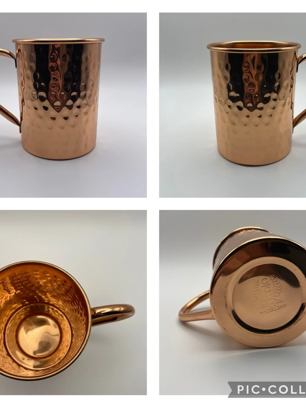 Copper Cure 100% Copper Mugs with Straws (4)